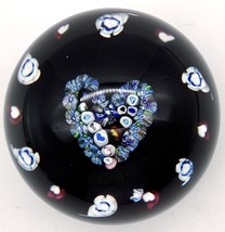 Caithness Multicolor Millefiori Heart Paperweight Signed Limited Edition of 1000 - £55.81 GBP