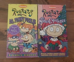 Rugrats VHS Lot Of 2 Nickelodeon Cartoons Dr Tommy Pickles The Santa Experience  - £10.29 GBP