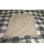 Lane Bryant Plus Size Poncho Sweater Beige Wool Blend 22/24 Oversized Knit - $16.39