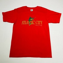 Vintage Atlantic Città T Shirt Giovani Taglia XL Rosso Nuovo Gioco D&#39;Azzardo - £11.00 GBP