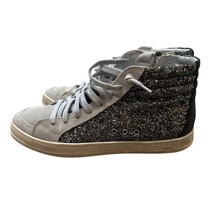 P448 Skate Glitter Embellished High-Top Zip Sneakers Womens Size 40 US 10 - £60.77 GBP