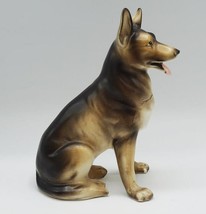 Sitting German Shepherd Ceramic Dog Figurine - $44.54