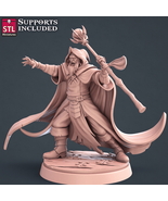 3D Printed STL Miniatures Alguien Dark Wizard 28 - 32mm War Gaming D&amp;D - $180.15 MXN