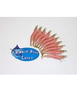 Artificial Soft Plastic Shrimp Lures Bait 4.25&quot; Natural Color Unrigged 1... - $366.58 MXN