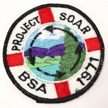 Vtg 1971 Project SOAR Earth Trash Round Boy Scouts America Camp Patch - £9.32 GBP