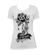 Lowbrow Art White To The Grave Women&#39;s Tee Tattoo Art by Adi S-M-L-XL-XX... - $24.95