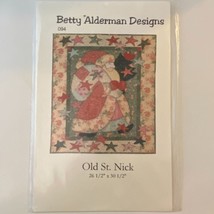 Betty Alderman Designs 094 Old St Nick Applique Pattern Sewing Craft Pat... - $7.87