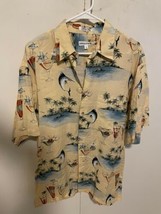  New Pierre Cardin  men&#39;s  rayon Hawaiian shirt  vintage size  M - £30.29 GBP