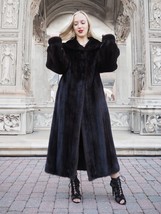 Black Mink Fur Coat Coats M Excellent Fast Shipping - $599.00