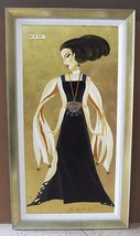 Alina Eydel &quot;Black and Gold Glamour&quot; Framed Original glass mosaic beads art deco - £2,374.08 GBP