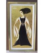Alina Eydel &quot;Black and Gold Glamour&quot; Framed Original glass mosaic beads ... - $4,044.46 CAD