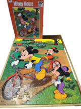 Vintage Whitman Mickey Mouse Puzzle 100 Pieces Disney Bicycle Minnie Complete - £6.92 GBP