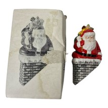 Dept 56 Snow Village Santa Down The Chimney He Goes 5158-6 Snow Village Accesory - £11.88 GBP