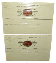 2 1913 HARTEL MORRISON CO. Flour Feed Grain Billhead Invoice Antique Doc... - £9.42 GBP