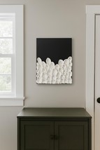 Modern Abstract Wall Art Ghost Sculpture in Black and White - $39.31