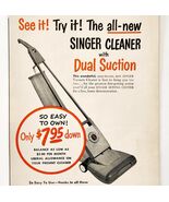 1950 Singer Sewing Dual Suction Vacuum Advertisement Vintage Appliance D... - $206.37 MXN