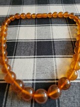 Vintage Honey Amber Graduated Bead Necklace 19&quot; X 16mm 47g - £96.10 GBP