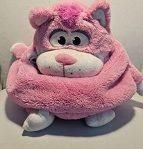 Tummy Stuffers Pink Cat 16” Jay Play Plush Stuffed Animal Holder Storage - £11.50 GBP