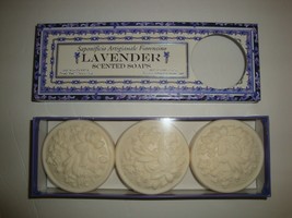 New Saponificio Artigianale Fiorentino Italy Boxed Soap 3 x 4.4oz Lavender - £18.23 GBP