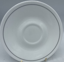 Corelle by Corning Ribbon Bouquet Gray Band Saucer Replacement Excellent  - £2.29 GBP