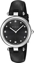 Gucci  YA141403 Black Dial Leather Strap Ladies Watch - £511.57 GBP