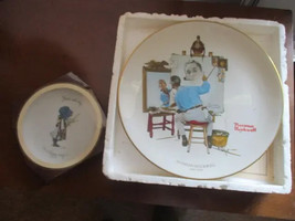Holly Hobbie Collector Plate and Gorham Norman Rockwell &quot;Triple Self Por... - $58.40 CAD