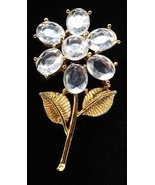 Vtg Don-Lin Daisy Brooch w/ Faceted Glass Beads Gold Tone Fashion Jewelry - $556.66 MXN