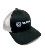 DODGE RAM LOGO BLACK GREY MESH TRUCKER ADJUSTABLE CURVED BILL SNAPBACK HAT CAP - $16.10
