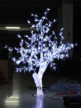 5FT LED Christmas Light Crystal Cherry Blossom Tree with White Leafs Out... - £254.85 GBP