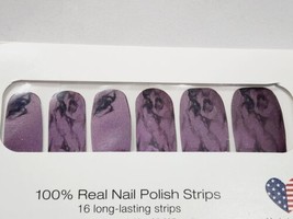 Color Street SMOKE&#39;S ON YOU FDS572 Nail Polish Strips 16 Easy Peel Purpl... - $9.89
