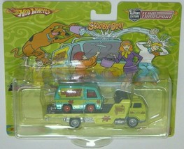 Scooby Doo Mystery Van Custom Hot Wheels Team Transport Tow Truck  w/Real Riders - £124.30 GBP