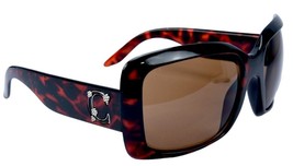 Women Sunglasses C Letter Brown Wrap Around Frame Oversize UV 400 Brown ... - £11.75 GBP