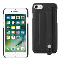 [Pack Of 2] Reiko iPhone 7/8/SE2 Genuine Leather Hand Strap Case In Black - £22.92 GBP