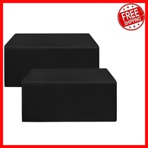 Modern Black Fitted Table Covers - 48x24 Inch for Stylish Event Presenta... - $709.91 MXN