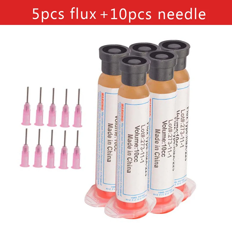 House Home Flux Solder Paste Grease 1-5pcs 10cc With 10pcs Pin Rma223 Rma-223 Fo - £19.75 GBP