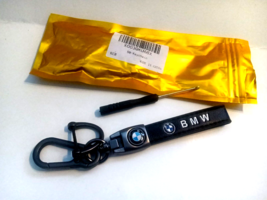 Keyring For BMW Cars &amp; Bikes Metal-Leather Black Keychain - £11.89 GBP