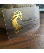Plastic Transparent Business Card with Gold Silver Foil Hot Stamping Log... - $55.91