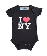I Love NY New York Baby Infant Screen Printed Heart Bodysuit Black - £9.44 GBP