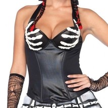Leg Avenue Womens Bony Skeleton Hands Bustier Underwire Corset Costumer ... - £14.01 GBP