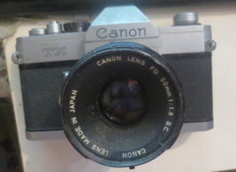 Vintage Canon TX 35mm SLR Film Camera Body with FD 50mm Lens 1:1.8 SC - £29.35 GBP
