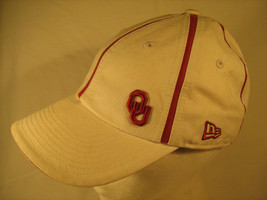 Men&#39;s Cap Adjustable Oklahoma University Ou Sooners White w/stripes [Y63] - £11.65 GBP