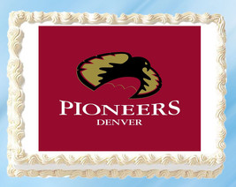 Denver Pioneers Edible Image Cake Topper Cupcake Topper 1/4 Sheet 8.5 x 11&quot; - £9.39 GBP