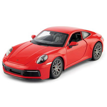 2019 Porsche 911 (992) 1/24 Scale Diecast Metal Model by Welly - Red - £23.34 GBP