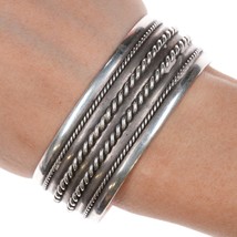 6.5&quot; Navajo sterling vintage twisted wire cuff bracelet - £155.06 GBP