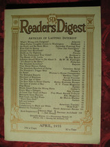 Readers Digest April 1935 Dorothy Canfield Rex Beach Stephen Leacock Edwin Teale - £8.63 GBP