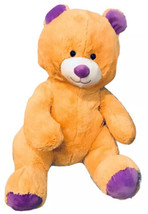 Animal Adventure Teddy Bear Orange Purple Huge Plush Stuffed Animal 36” - $25.00