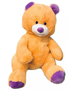 Animal Adventure Teddy Bear Orange Purple Huge Plush Stuffed Animal 36” - £11.75 GBP