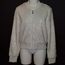 NWT Paparazzi by Biz White Jacket Full-Zip Ivory Faux Feather ~ Fits App... - £31.12 GBP