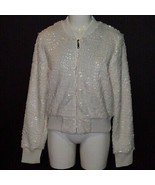 NWT Paparazzi by Biz White Jacket Full-Zip Ivory Faux Feather ~ Fits App... - £31.10 GBP