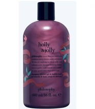 Philosophy Limited Edition HOLLY &amp; JOLLY Shower Gel Shampoo Bubble Bath 16oz - £15.97 GBP